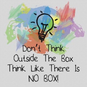 think like there is no box